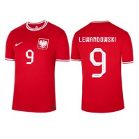 Polen Robert Lewandowski #9 Fußballbekleidung Auswärtstrikot WM 2022 Kurzarm